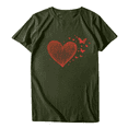 thumbnail image 4 of Cozyfort T Shirts for Women Loose Fit Heart/Butterfly Print Women's T-Shirt Short Sleeve Crewneck for Summer T-Shirts Womens Graphic, 4 of 4