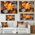 thumbnail image 4 of Designart "Autumn Maple Leaves in Yellow and Orange IV" Floral Framed Wall Art Decor - Traditional Orange Tree Maple Hallway Framed Wall Art Decor, 4 of 6