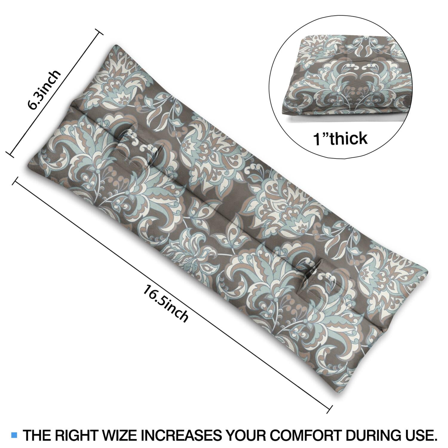 Chic Artistic Paisley Seat Belt Pillow - Soft Recovery Cushion for Post Mastectomy - Machine Washable Ethnic Design Car Pillow