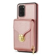 thumbnail image 4 of for Samsung Galaxy A51 4G Case Wallet with Shoulder Strap for Women - Crossbody Lanyard,Zipper Pocket,Credit Card Holder,Shockproof - Metal Buckle Closure Premium PU Leather Case, Rosegold, 4 of 10