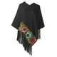 thumbnail image 1 of Blusa Capa Bordada Flores ANGELOZANO Negro para Dama, 1 of 1