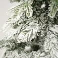 thumbnail image 5 of Demi Bonn 6ft Flocked Christmas Tree with Wreath, Garland and LED Lights, 3 Pac Flocked Xmas Tree for Festive Decor, Green, 5 of 12