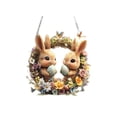 thumbnail image 4 of Gifts Dianli Easter Ornaments, Hanging Decorations Easter Bunny And Egg 2D Flat Hanging Ornaments Festive Spring Cutouts for Gifts Home Garden Wall And Window Decoration Holiday Set, 4 of 9
