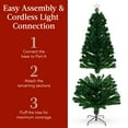 thumbnail image 4 of Best Choice Products 6ft Pre-Lit Fiber Optic Artificial Pine Christmas Tree w/ 230 Multicolored LED Lights, 8 Sequences, 4 of 7