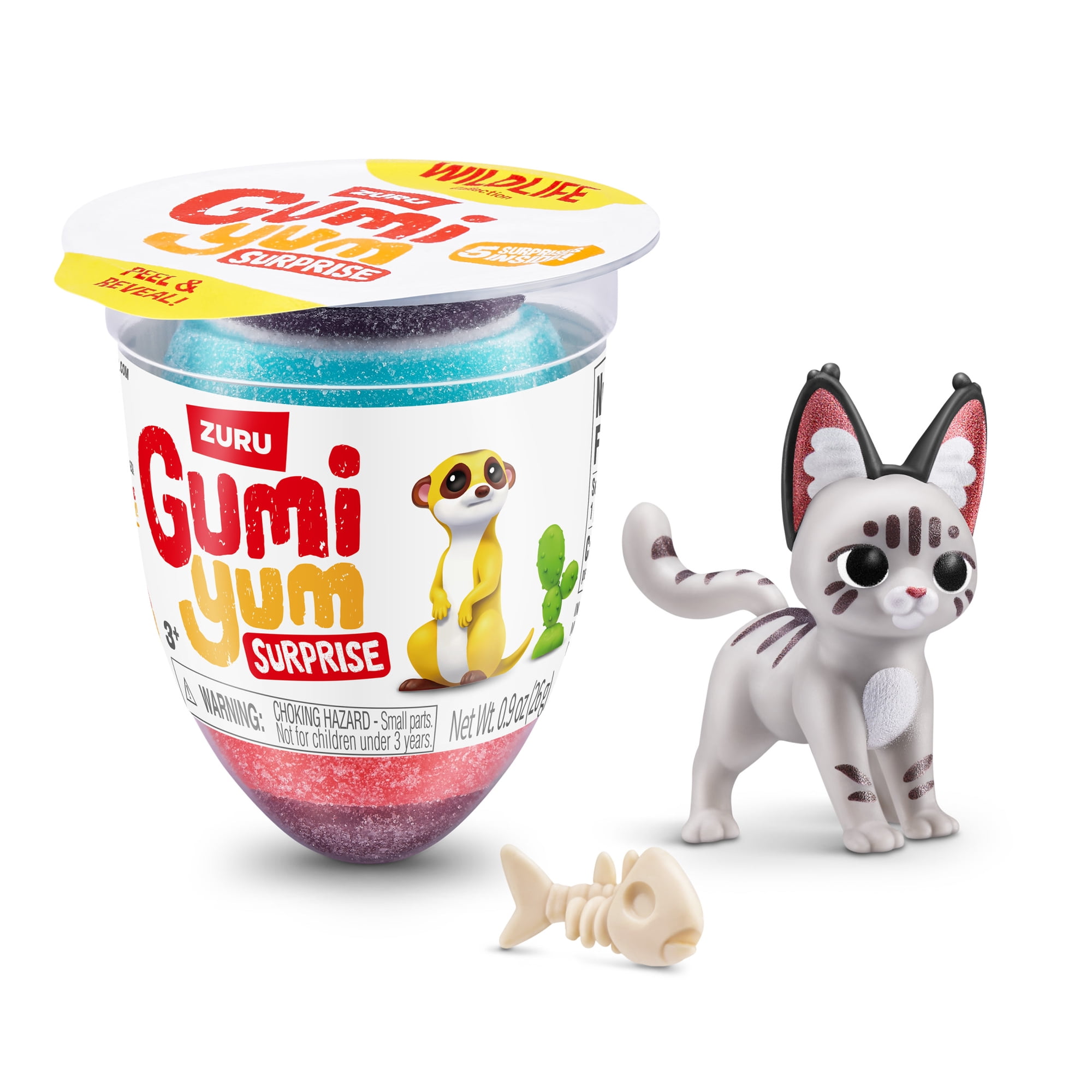 ZURU Gumi Yum Surprise Wildlife Unboxing Toy, Fruit Flavor Candy Egg, Collectible Toy for Girls Boys +3 years