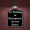 thumbnail image 2 of No Parking in Emergency Access Zones BLACK Aluminum Composite Sign 20''x24'', 2 of 9