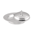thumbnail image 3 of Mayur Export Plateau de Service pour Vin Sacré en Acier Inoxydable avec Couvercle et Assiette à Pain Empilable avec Couvercle + 40 Tasses - (Miroir/argent), 3 of 4