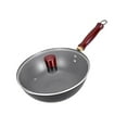 thumbnail image 3 of WeiLaiKeQi Iron Wok Cooking Easy to Stoves Round Bottom 9.45inch Nonstick With Lid, 3 of 9