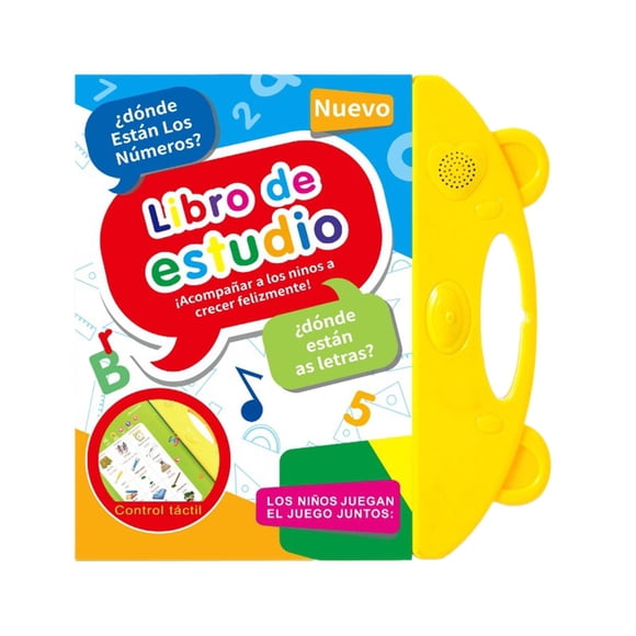 Libro de sonido, juguete electrónico de aprendizaje, material didáctico educativo temprano, audiolibro interactivo, máquina de aprendizaje de español