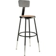 thumbnail image 2 of (Pack of 2) NPS 25 -33" Height Adjustable Heavy Duty Steel Stool With Backrest, Black, 2 of 3