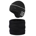 thumbnail image 1 of Winter Knitted Wool Scarf Hat Gloves Set Warm Velvet Padded Accessories for Cold Weather Comfort, 1 of 3