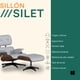 thumbnail image 2 of Mubson Sillon Lounge con Ottoman De Piel Genuina Silet Blanco, 2 of 5