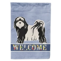 Carolines Treasures CK3681GF Tibetan Terrier Welcome Flag Garden Size  Small multicolor