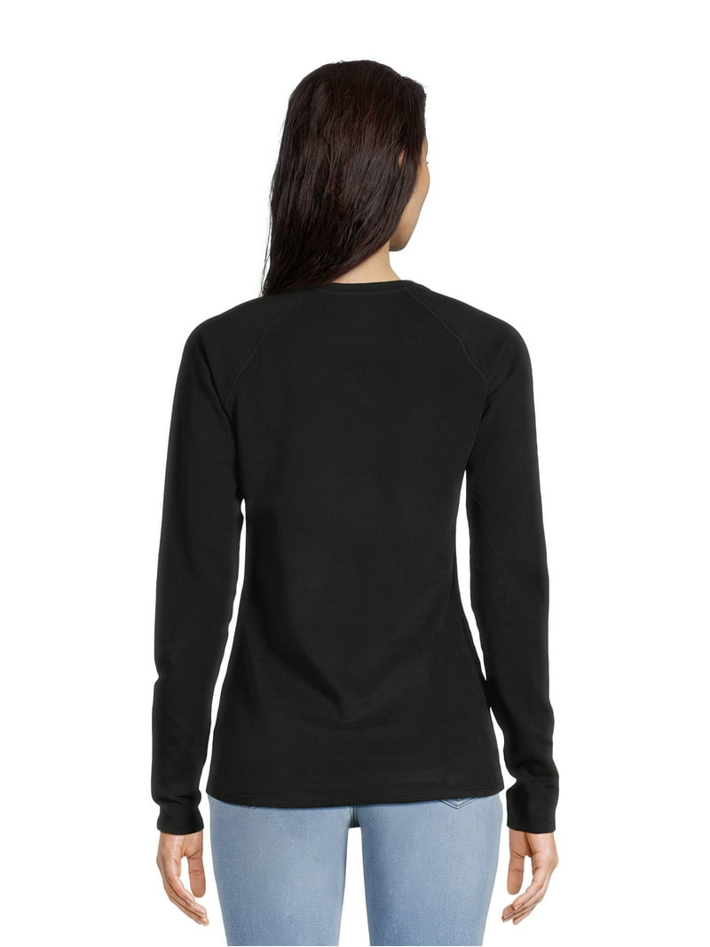 ClimateRight by Cuddl Duds Women's Therma Suede Long Sleeve Crew