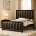 thumbnail image 7 of Fema King Bed-Vertical Facet Headboard and Footboard-Espresso Brown, 7 of 7