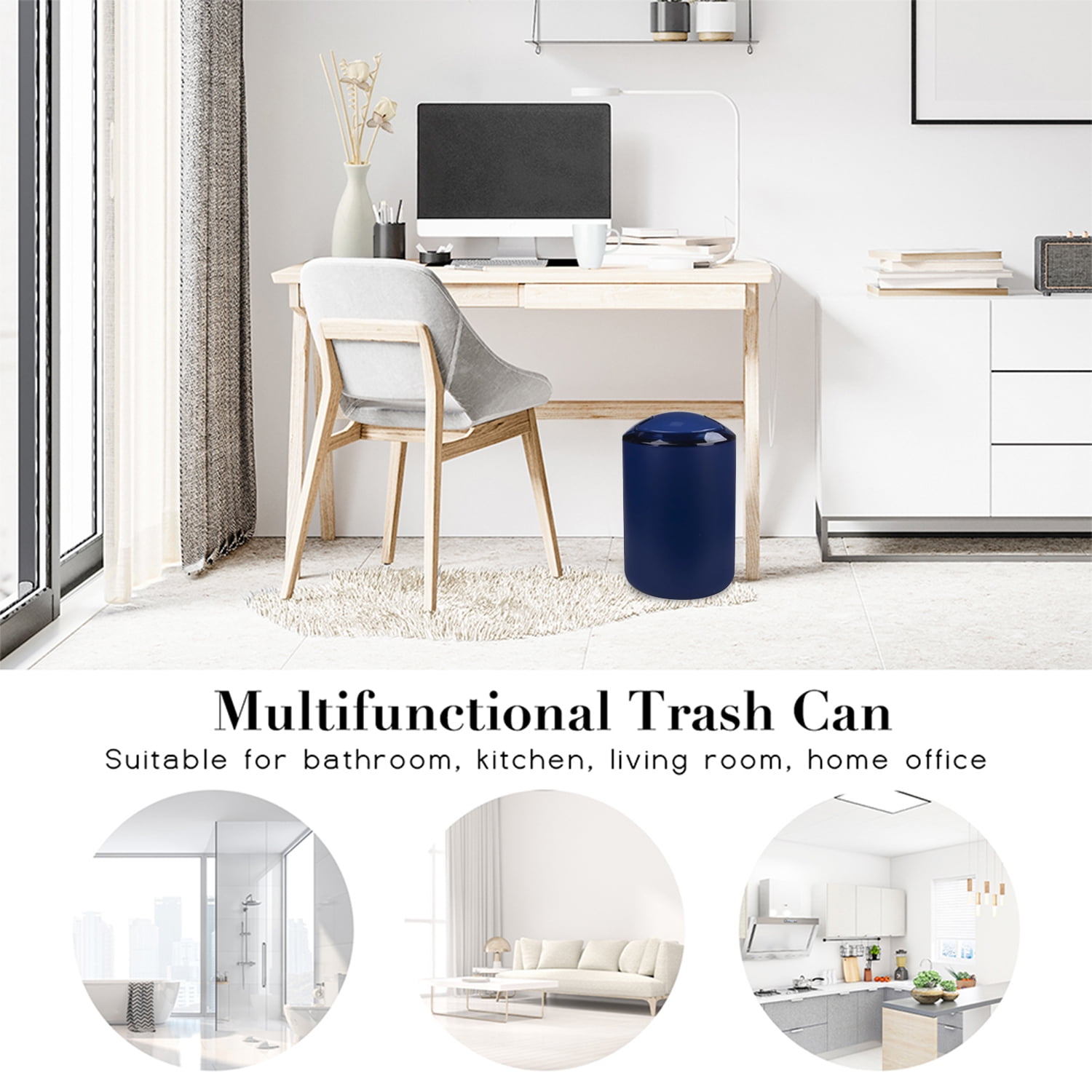 CERBIOR 6-Pieces Plastic Soap Dispenser Toothbrush Holder