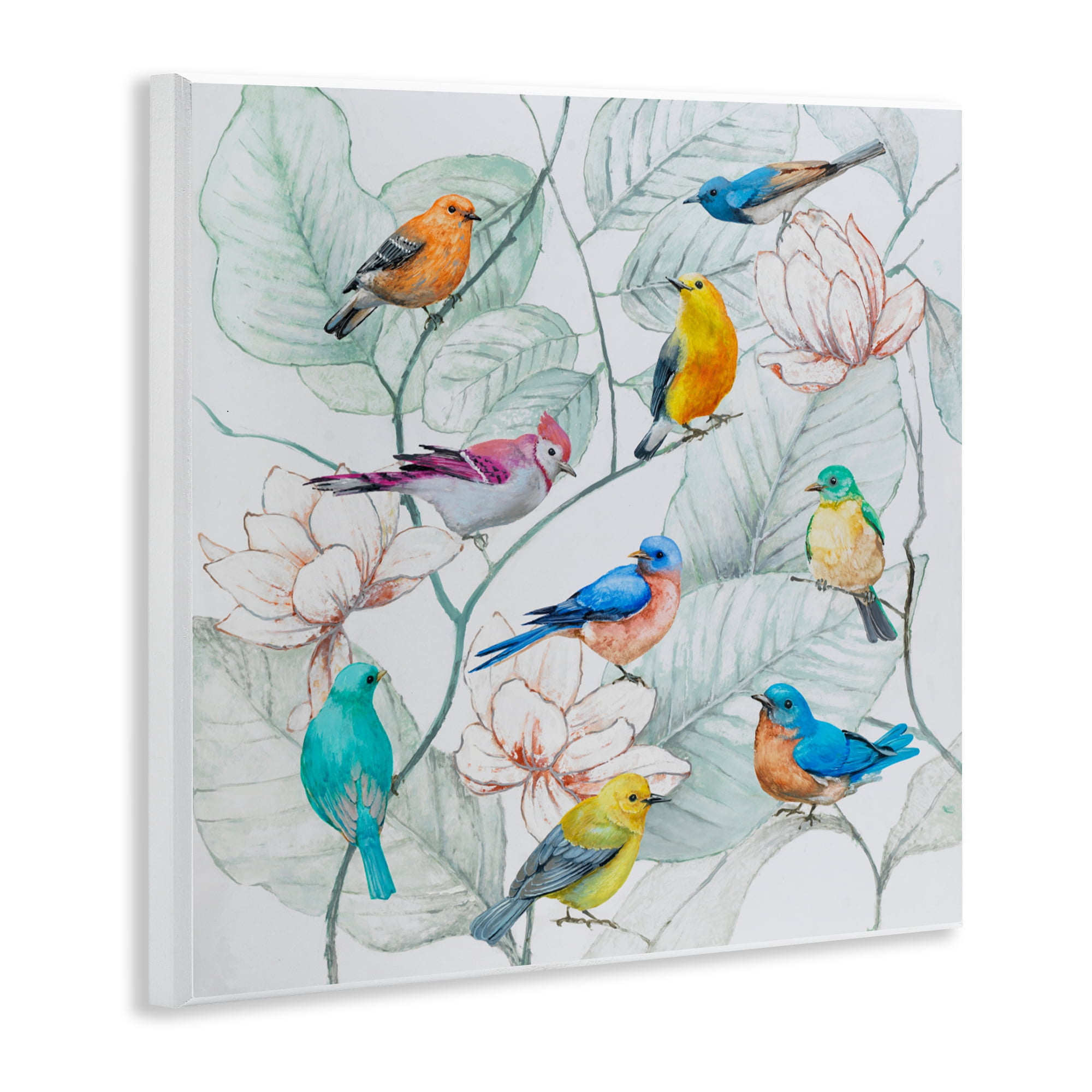 Stupell Industries Colorful Array Of Birds Wall Plaque Art, design by Lorenzo Collective