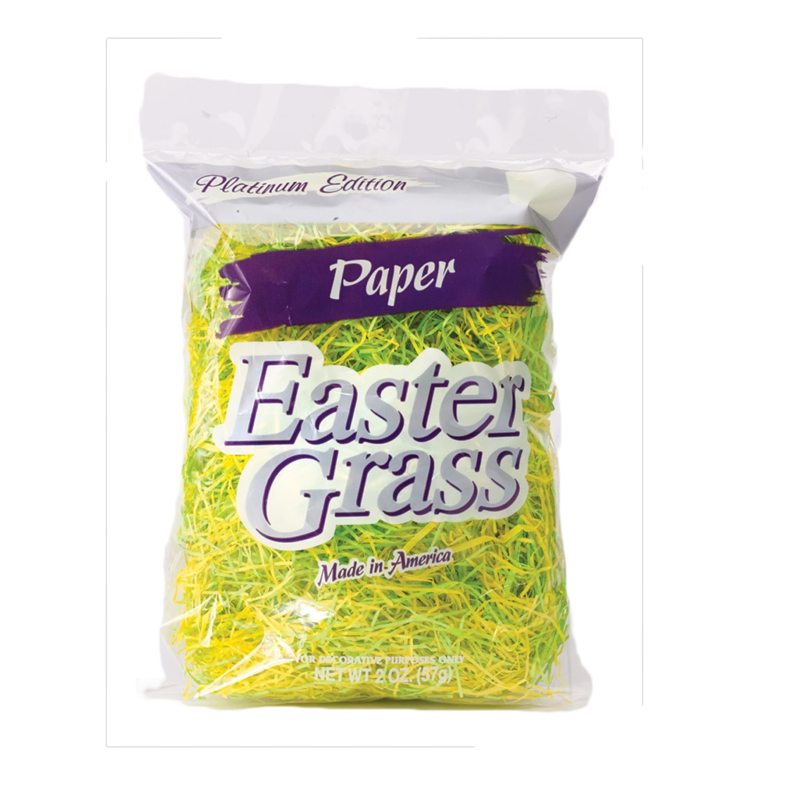 Super Fine Shred Spring Mix Easter Grass 2 oz Gift Basket Fill, Yellow