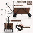 thumbnail image 6 of Costway Heavy-Duty Wagon Cart with Adjustable Handlebar Bottle Holders & Storage Pocket Coffee, 6 of 11