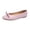 Purple, variant on Women Round Toe Ballet Flats Solid Color Bow Decor Comfy Walking Shoes
