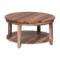 thumbnail image 5 of Porter Designs Sonora Solid Sheesham Wood Round Coffee Table, Brown, 5 of 5