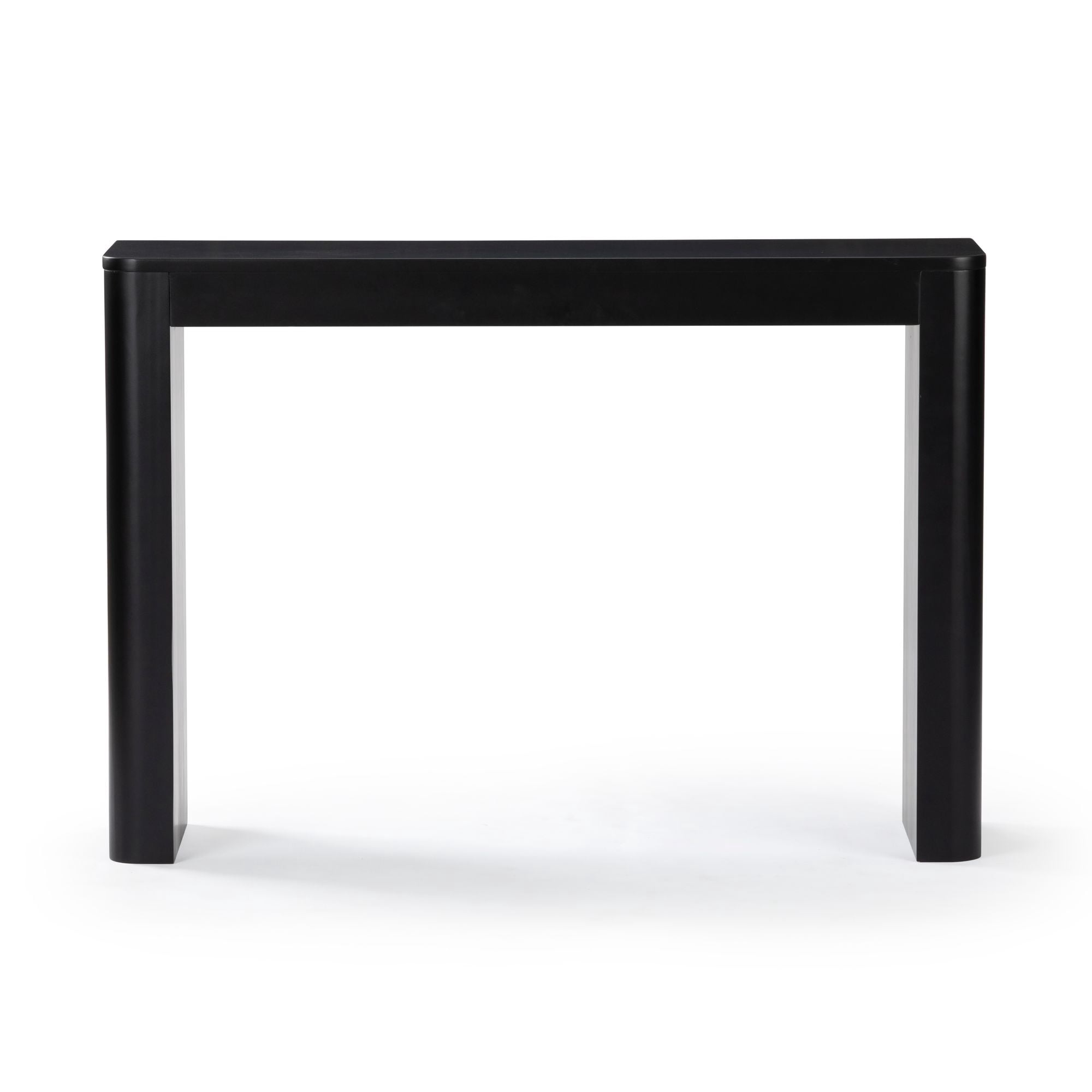 Plank+Beam 46" Solid Wood Console Table, Conture Rounded Edge Sofa Table, Narrow Entryway Table, Console Tables for Entryway, Black