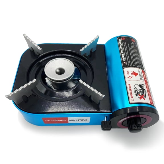 Vivicreate 7000 BTU Portable Stove, Camping Stove, Butane Stove, Outdoor Stove,Korean style BBQ stove, mini portable stove (green)