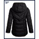 thumbnail image 5 of Chaqueta puffer reversible para niña Reebok con capucha de pelo sintético negra talla 7-8, 5 of 7