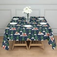 thumbnail image 3 of Christmas Square Tablecloth 60x60 Inch – Waterproof Polyester Printed Table Cover, Wrinkle Resistant & Washable for Kitchen Dining Picnic Party Decor, Single-v4-13, White, 3 of 6