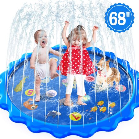MOZOOSON Splash Pad Sprinkler for Kids in Garden Outdoor Inflatable Water Toys