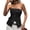 Black, variant on Summer Slim Fit Strapless Wwomen Cold Shoulder Skinny Denim Tank Tops