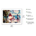 thumbnail image 2 of Visit Sunny San Clemente California - Young Surfers on the Beach - Vintage Travel Poster by Wade Koniakowsky - Bamboo Fine Art 290gsm Paper (Unframed) 17x22in, 2 of 4