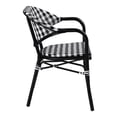 thumbnail image 2 of Lidi Aluminum and PE Wicker Patio Arm Chairs, Set of 2, White and Black, 2 of 13