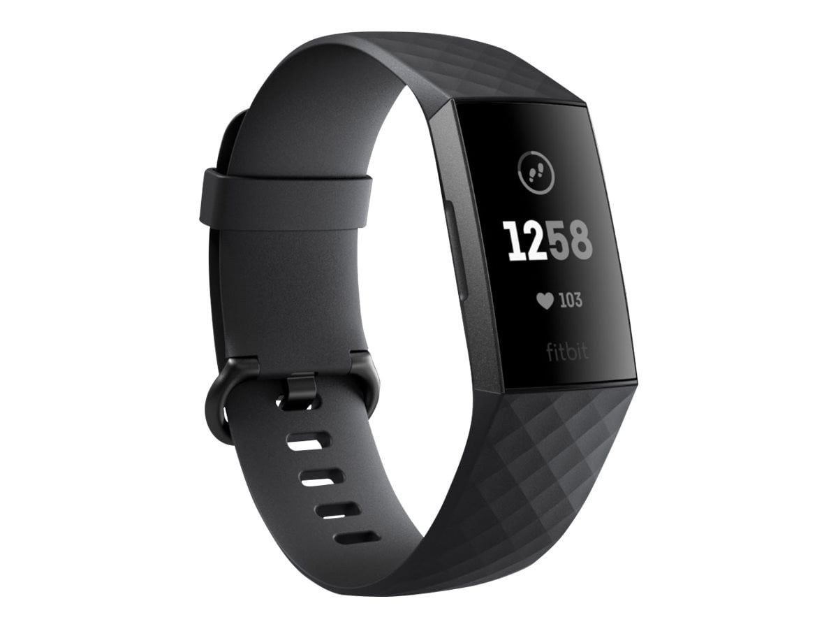 Fitbit Charge 3 - Graphite - activity tracker with sport band 