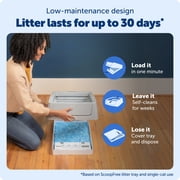 PetSafe ScoopFree Crystal Smart Self-Cleaning Cat Litter Box, Phone App Connected, Gray