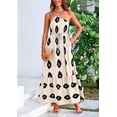thumbnail image 4 of Vestido PRETTYGARDEN Maxi Floral Beige de un Hombro XXL, 4 of 8