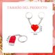 thumbnail image 2 of Juego De Llaveros De Corazón Para Parejas Llavero En Forma De Corazón De, Llavero En Forma De Corazón De Rojo - Llavero De Dos Parejas - Regalo De Compromiso Para él Y Ella, 2 of 4