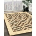 thumbnail image 3 of Ahgly Company Machine Washable Indoor Rectangle Contemporary Brown Gold Area Rugs, 5' x 7', 3 of 7