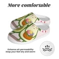 thumbnail image 6 of Fotbe Avocado Lovers Wearing Umbrella Pattern Women's Fuzzy Curly Fur Memory Foam Loafer Slippers Indoor Outdoor Slippers Winter Home Shoes-44/45, 6 of 7