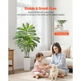 thumbnail image 3 of VEVOR 5ft Artificial Dracaena Tree Fake Plant with White Planter Indoor, 3 of 9