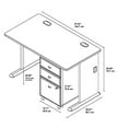 thumbnail image 5 of Series A 48W Desk with Drawers in Natural Cherry and Slate - Engineered Wood, 5 of 5