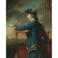 thumbnail image 2 of Francis Cotes 20x24 Gold Ornate Framed and Double Matted Museum Art Print Titled - Portrait of Captain Edward Knowles, R.N. (1742-1762), 2 of 4