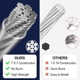 thumbnail image 4 of Kit de cables de acero inoxidable phepetroll de 180 pies con tensores, 4 of 7