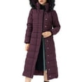 thumbnail image 3 of Orolay Women's Maxi Down Jacket Winter Jacket Casual Down Coat Long Length Down Coat Purple 2XL, 3 of 5