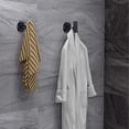 thumbnail image 2 of Nvzi-a Towel Hooks Bathroom Coat Hook Robe Hook Stainless Steel Heavy Duty Door Hanger Towel Robe Clothes Cabinet Closet Sponges Wall Hook for Bathroom Bedroom Kitchen Hotel Pool 16 Packs Matte Black, 2 of 3