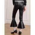 thumbnail image 6 of Alvivi Kids Girls Metallic Jazz Latin Dance Flare Pants Ruffle Stretchy Bell Bottom 6-14 Black 16, 6 of 6