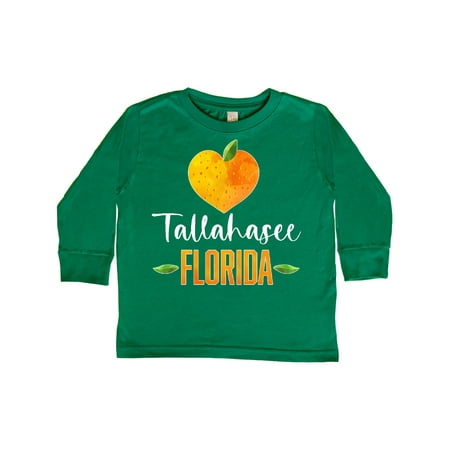 

Inktastic Tallahassee Florida Orange in Heart Gift Toddler Boy or Toddler Girl Long Sleeve T-Shirt
