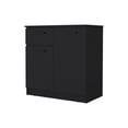 thumbnail image 3 of Miekor Furniture Loonam 2-Door 1-Drawer Dresser Black W5U186, 3 of 6