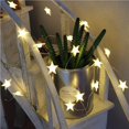 thumbnail image 5 of Matsuzay 20 luces LED de cadena, luz decorativa de alambre de cobre de cinco estrellas, alimentada por para boda, fiesta, Navidad Iluminación navideña 2.3 M 20 lámparas Matsuzay HA024792-01, 5 of 5