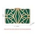 thumbnail image 2 of Bolso de mano elegante para mujer, exquisito diseño hueco de metal, 1733 Green, Mediano, 2 of 5